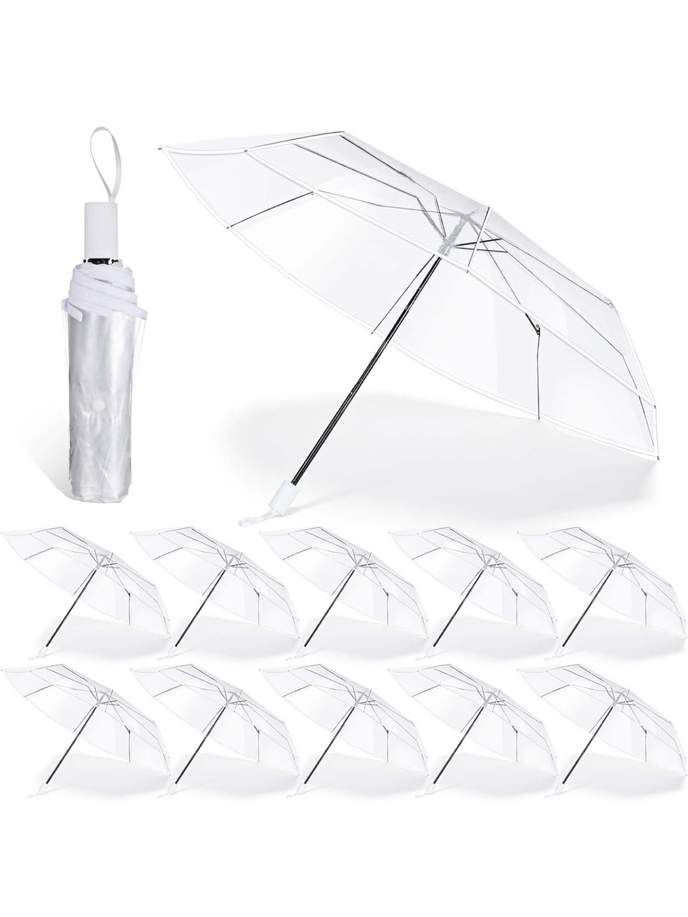12 pcs clear umbrellas bulk new